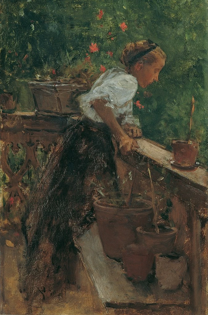 Contadina sul balcone - Österreichische Galerie Belvedere, Vienna